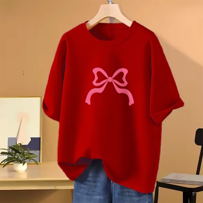 Drop shoulder T-shirt for Women (Red)