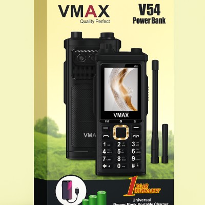 Vmax V54 Power Bank Mobile Dual Antenna (6200mAh, 4 SIM Supported)
